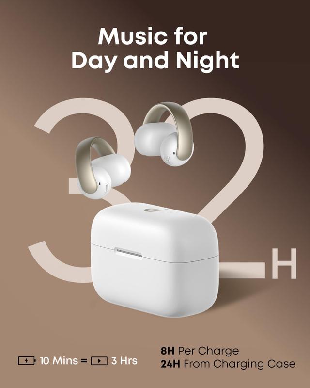 Fones de ouvido Soundcore AeroClip da Anker Open-Ear com 4